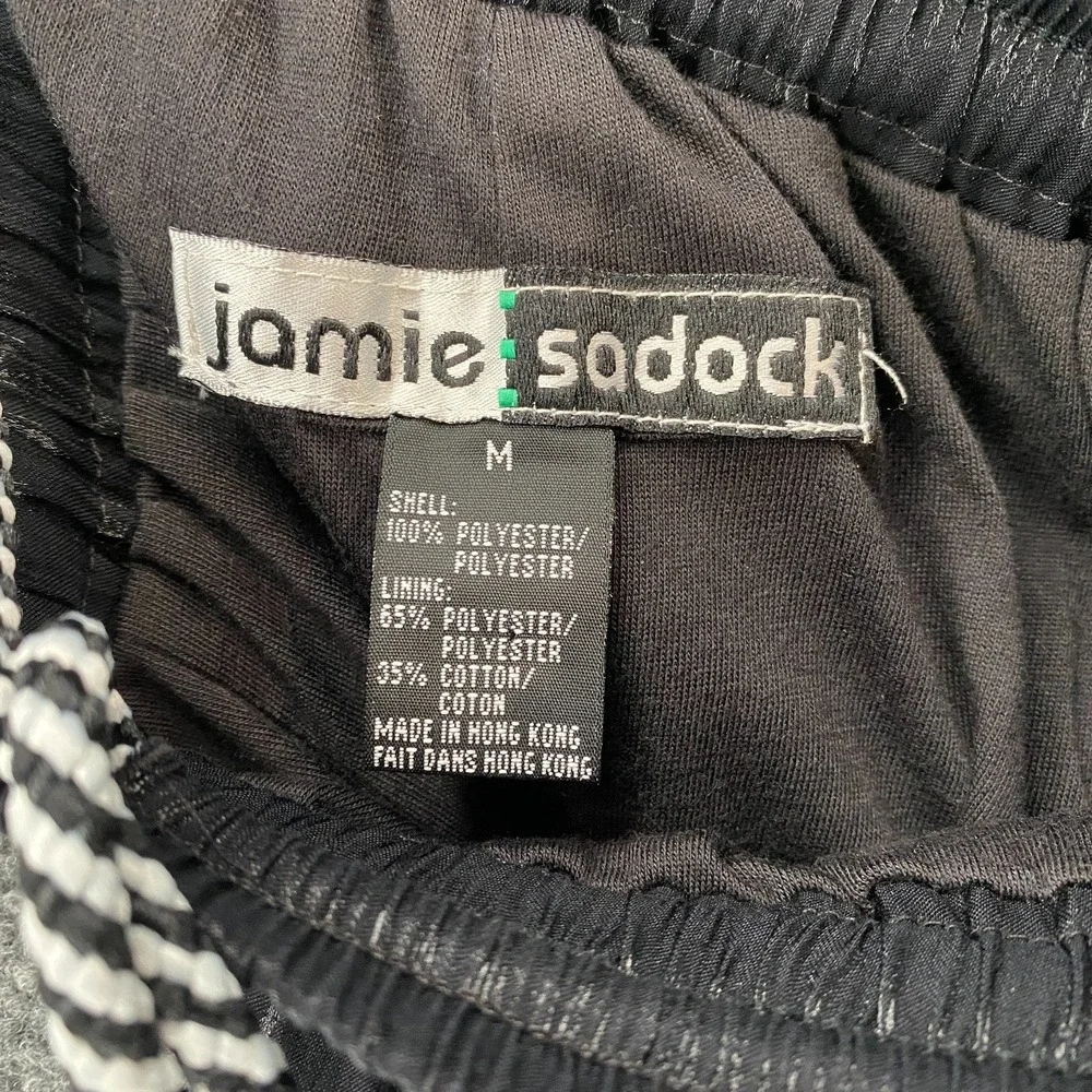 Jamie Sadock Pants Womens M Black Pull‎ On Tapered Joggers Athleisure 90s Golf
